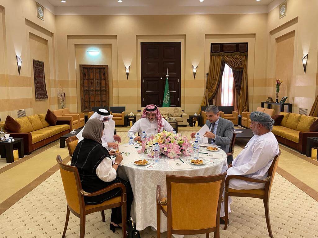 The Ambassador of the Custodian of the Two Holy Mosques, Dr. Abdulaziz bin Ali Al-Saqr, holds a meeting at the mission headquarters with the ambassadors of the Gulf states.